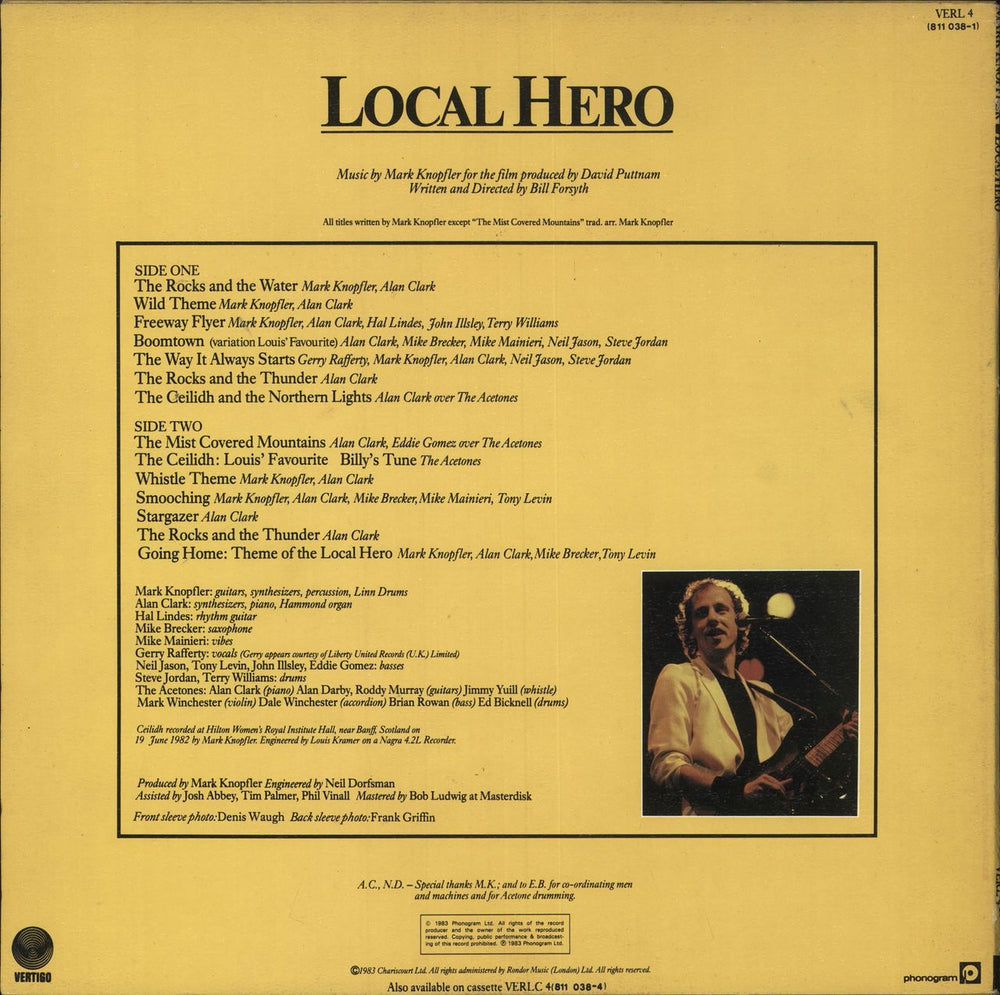 Mark Knopfler Local Hero - 1st UK vinyl LP album (LP record)