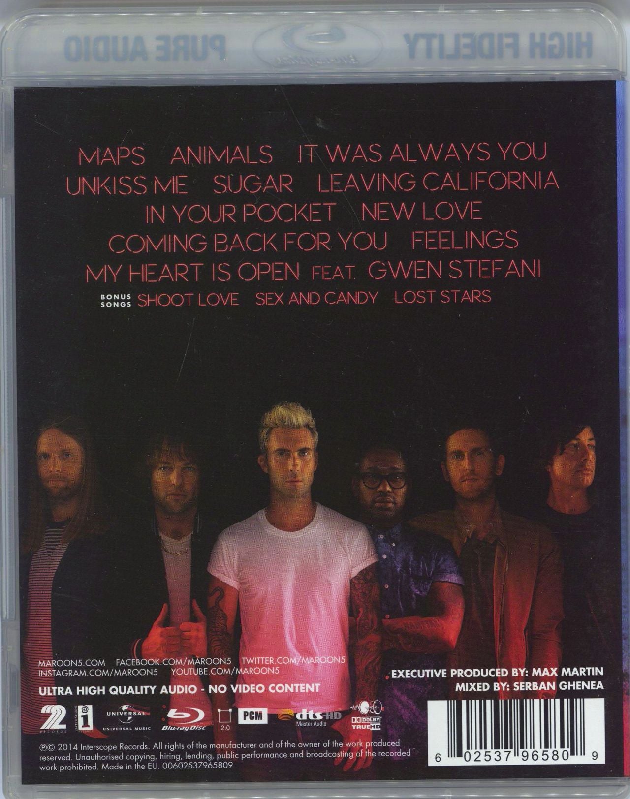 Maroon 5 V UK Blu Ray Audio — RareVinyl.com