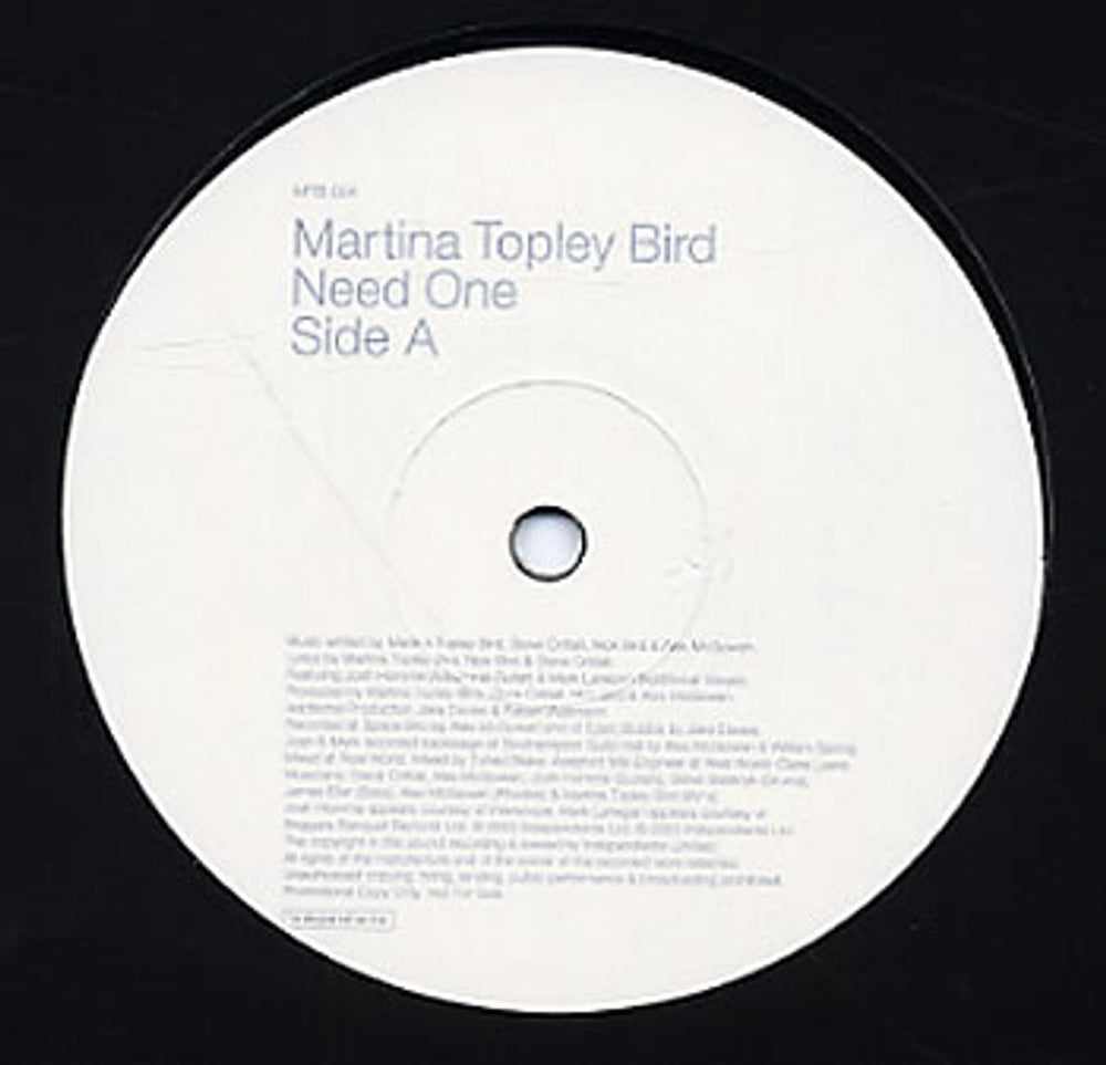 Martina Topley Bird Need One UK Promo 12" vinyl single (12 inch record / Maxi-single) MTB004