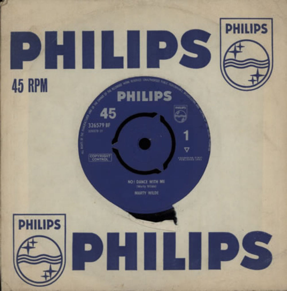 Marty Wilde No! Dance With Me UK 7" vinyl single (7 inch record / 45) 326579BF