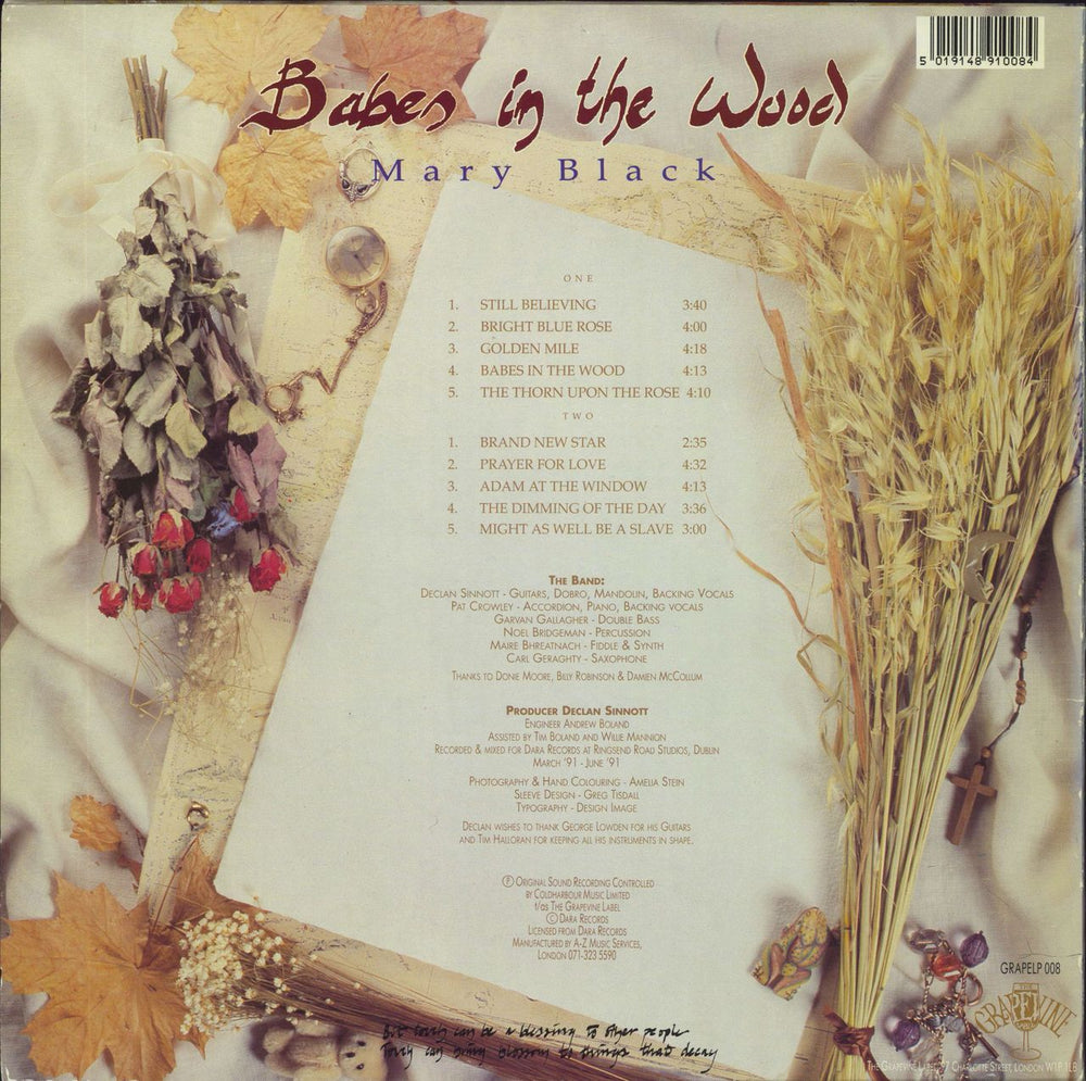 Mary Black Babes In The Wood UK vinyl LP album (LP record) 5019148910084