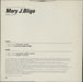 Mary J Blige Deep Inside UK Promo 12" vinyl single (12 inch record / Maxi-single)