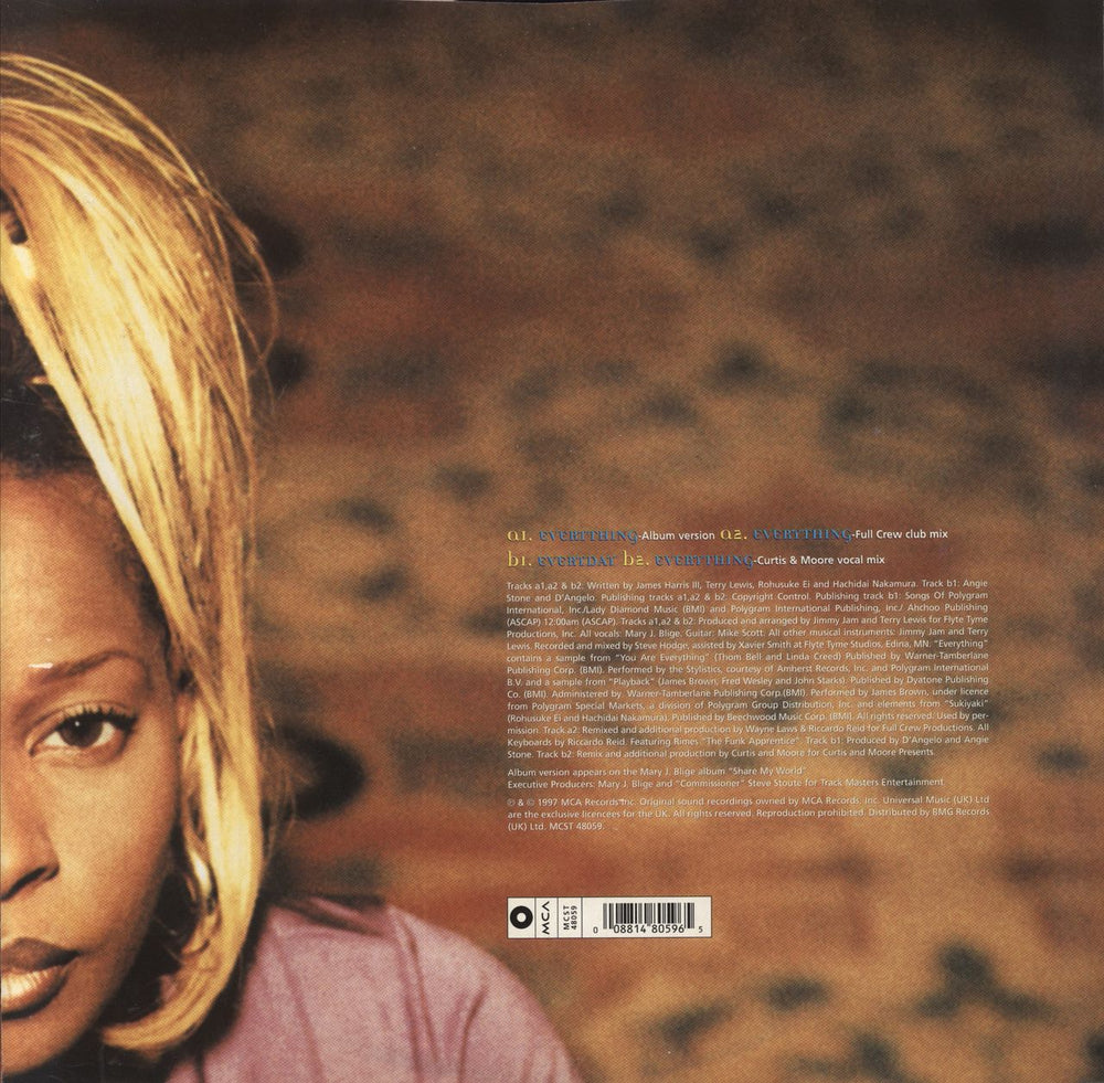 Mary J Blige Everything UK Promo 12" vinyl single (12 inch record / Maxi-single)