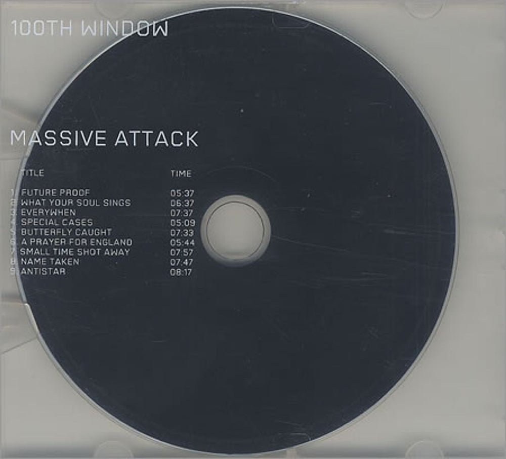 Massive Attack 100th Window UK Promo CD album (CDLP) CDVDJ2967