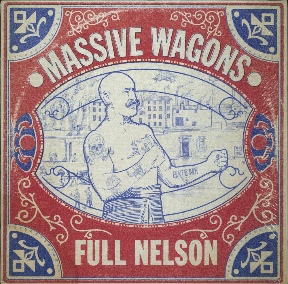 Massive Wagons Full Nelson - White Vinyl + Shrink UK vinyl LP album (LP record) MOSH610LP