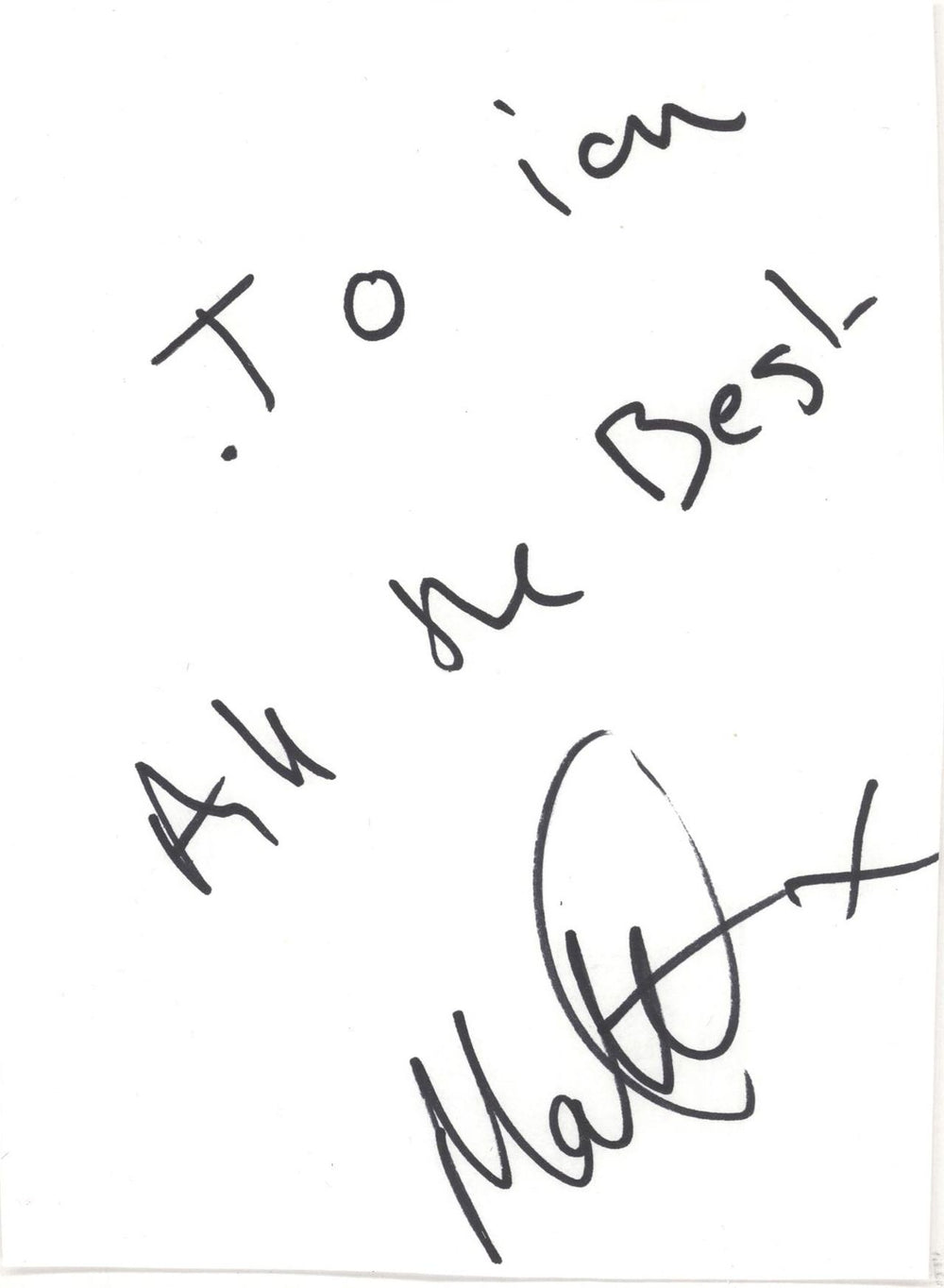 Matt Cardle Autograph UK memorabilia AUTOGRAPH