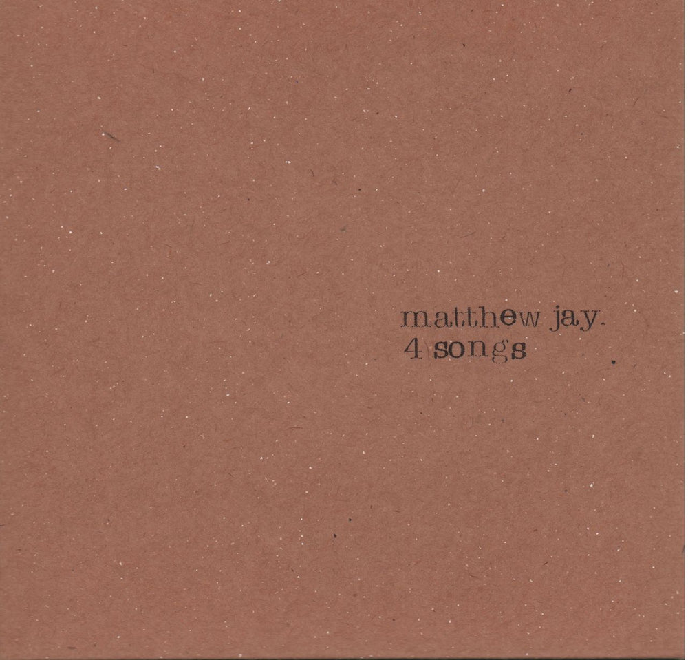 Matthew Jay Four Songs UK Promo CD single (CD5 / 5") CDJAYDJ001