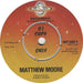 Matthew Moore Savannah UK Promo 7" vinyl single (7 inch record / 45) WIP6409