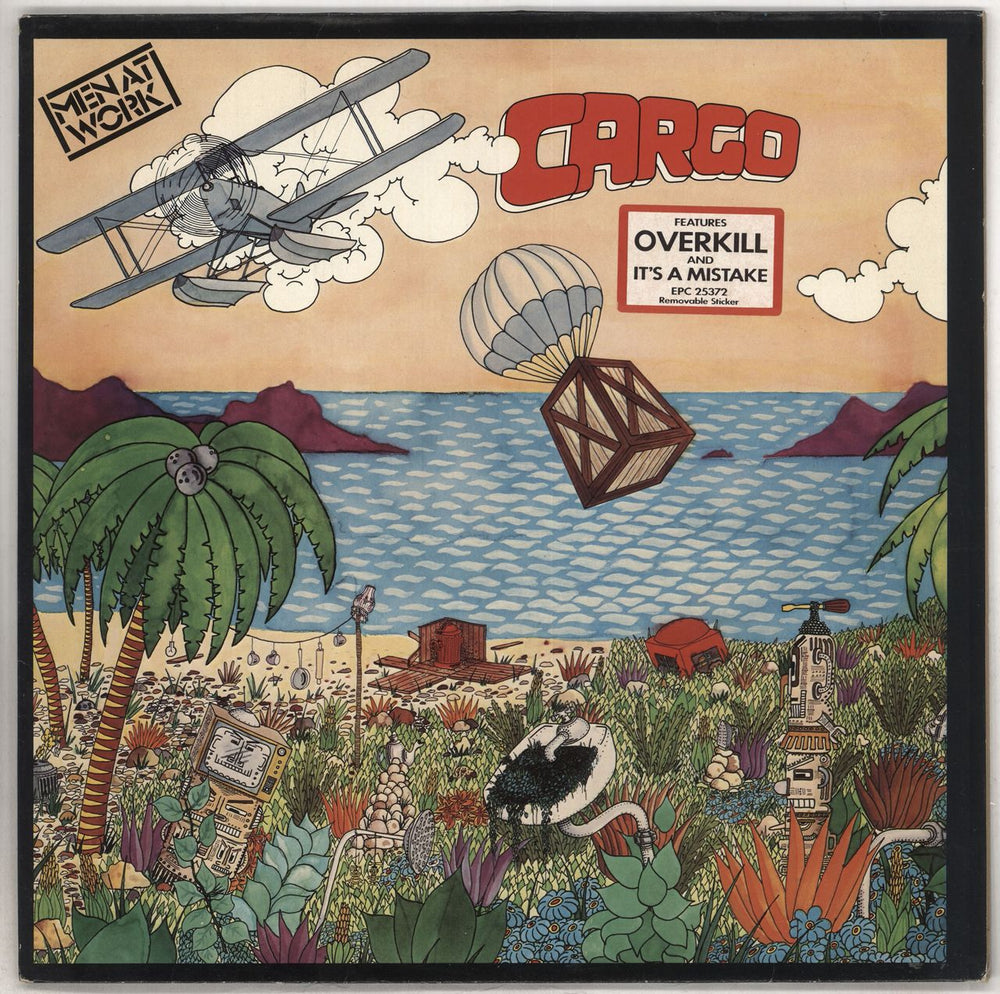 Men At Work Cargo - Gold promo stamped UK vinyl LP album (LP record) EPC25372