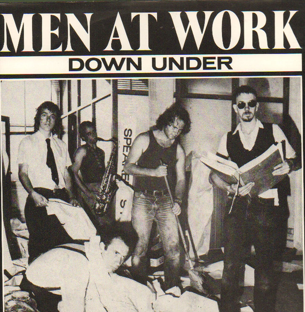 Men At Work Down Under Dutch Promo 7" vinyl single (7 inch record / 45) CBSA2066