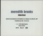 Meredith Brooks Interview Dutch Promo CD album (CDLP) MEBCDIN115796