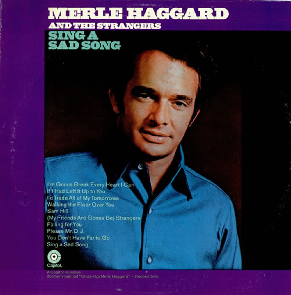 Merle Haggard Sing A Sad Song US vinyl LP album (LP record) SF-708