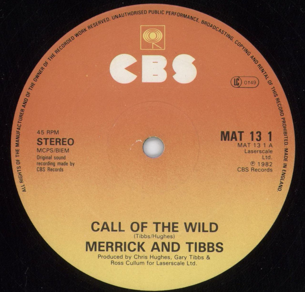 Merrick & Tibbs Call Of The Wild UK 12" vinyl single (12 inch record / Maxi-single) M+T12CA815158