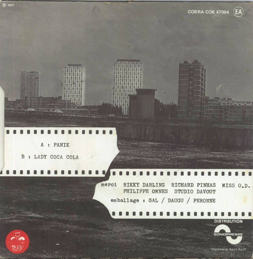 Metal Urbain Panik French 7" vinyl single (7 inch record / 45)