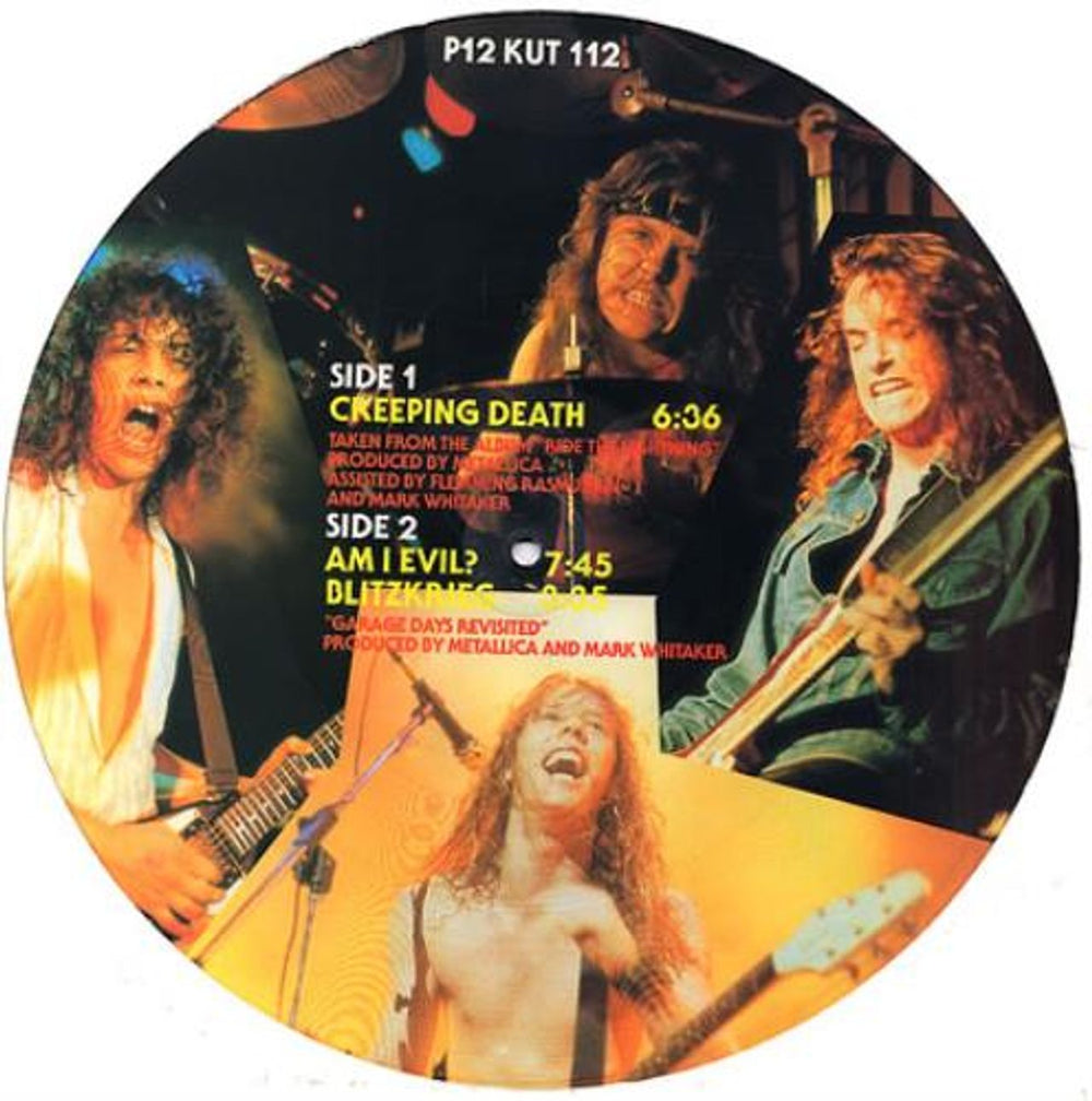 Metallica Creeping Death - 1st issue - No Barcode UK 12" vinyl picture disc (12 inch picture record) MET2PCR00985