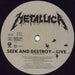 Metallica One - Mislabeled b-side - EX UK 12" vinyl single (12 inch record / Maxi-single) MET12ON806594