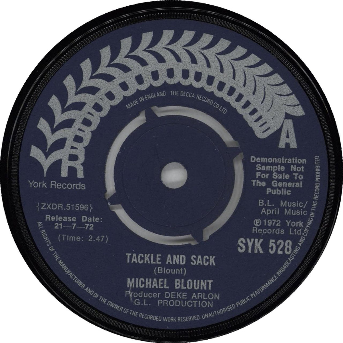 Michael Blount Tackle And Sack - A Label UK 7