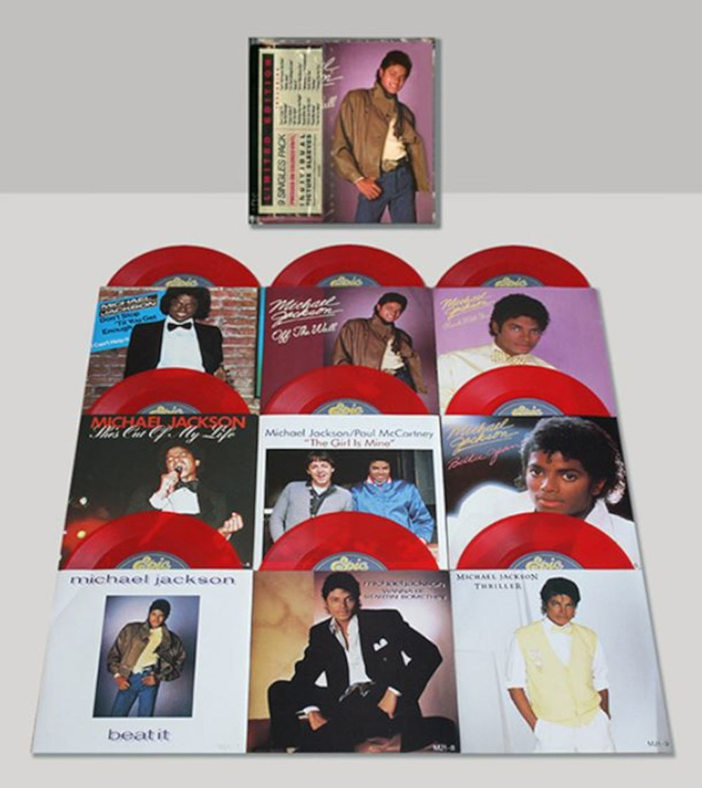 Michael Jackson 9 Singles Pack UK 7" vinyl single (7 inch record / 45) 1983