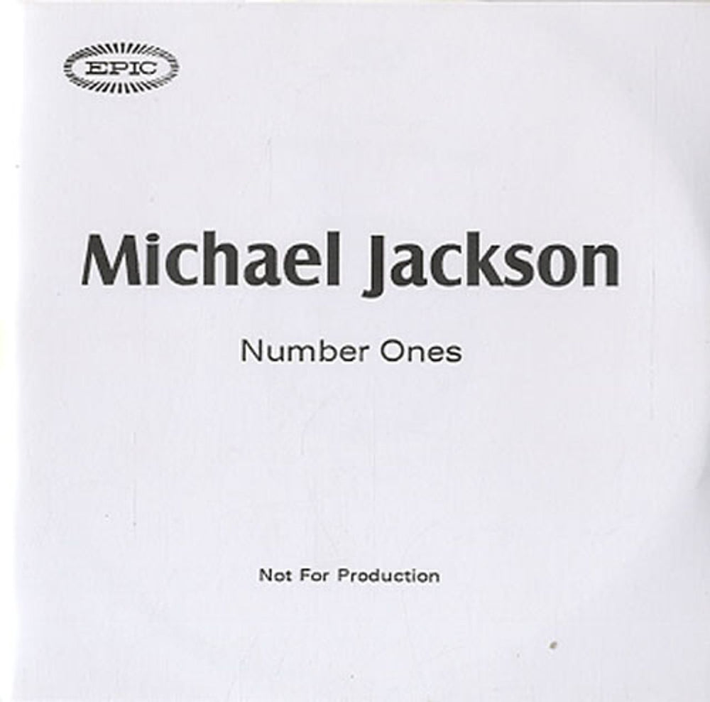 Michael Jackson Number Ones UK Promo CD-R Acetate — RareVinyl.com