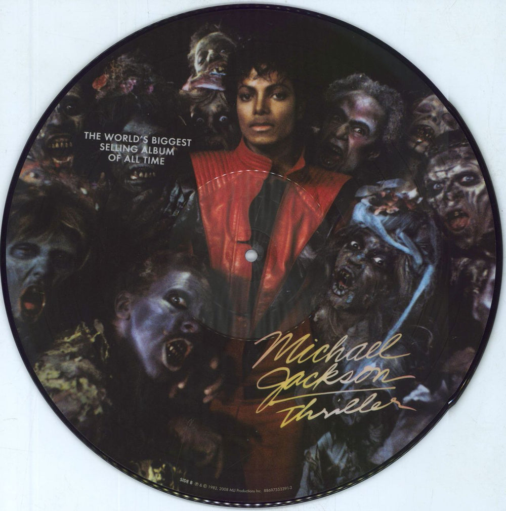 Michael Jackson Thriller UK picture disc LP (vinyl picture disc album) M-JPDTH813553