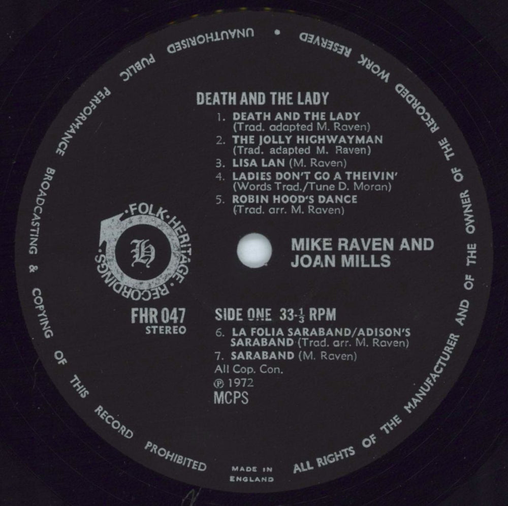 Michael Raven Death And The Lady UK vinyl LP album (LP record) 4-HLPDE807536