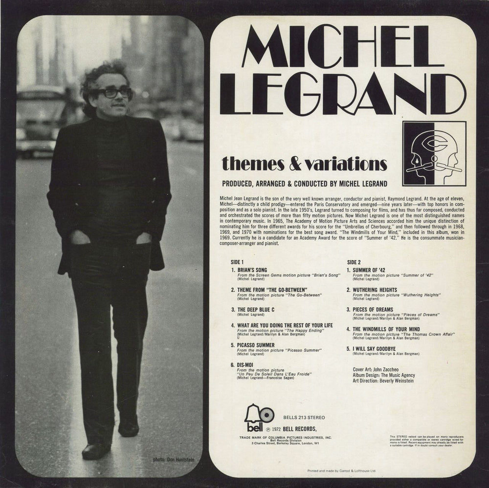 Michel Legrand Themes & Variations UK vinyl LP album (LP record)