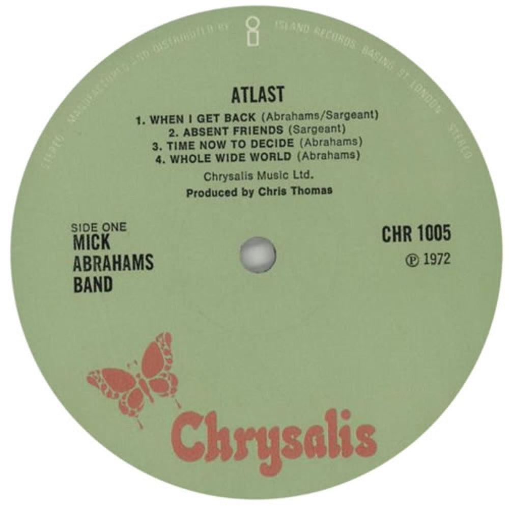 Mick Abrahams At Last UK vinyl LP album (LP record) CKBLPAT306632