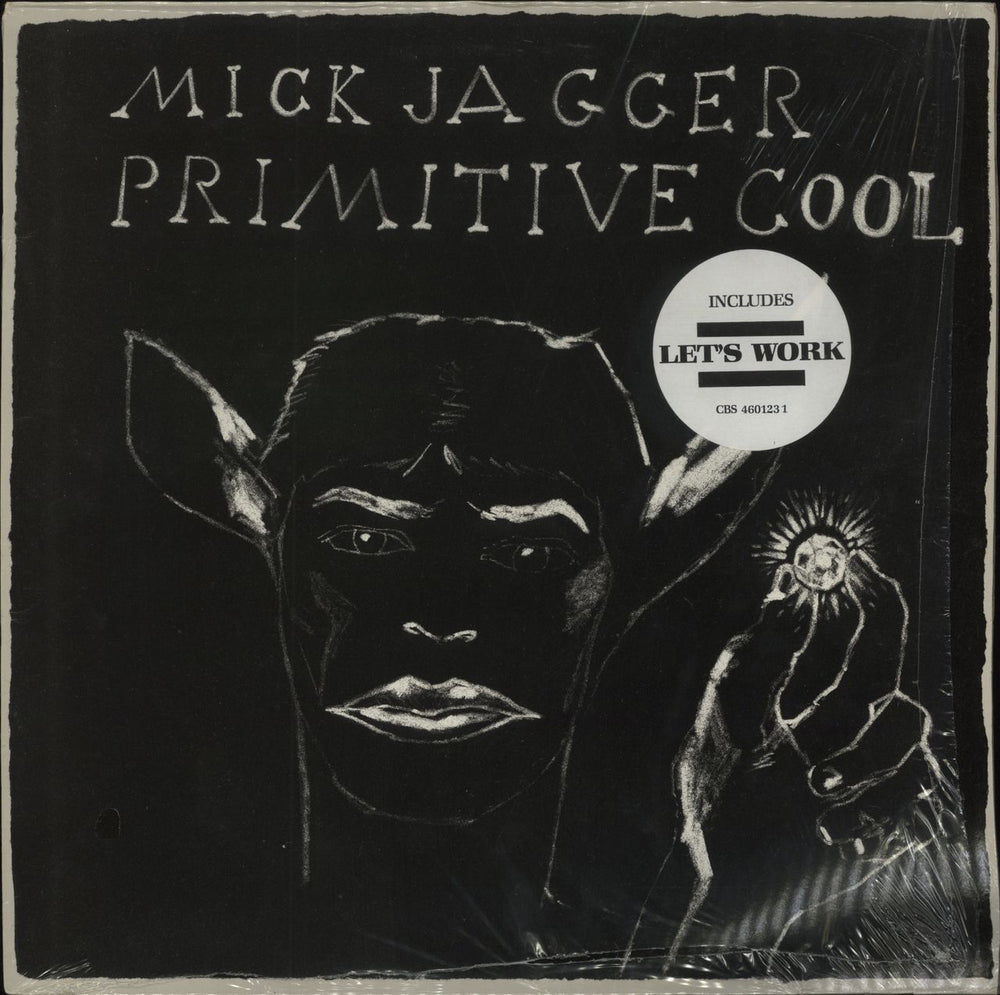 Mick Jagger Primitive Cool - Stickered Sleeve - open shrink UK vinyl LP album (LP record) 4601231