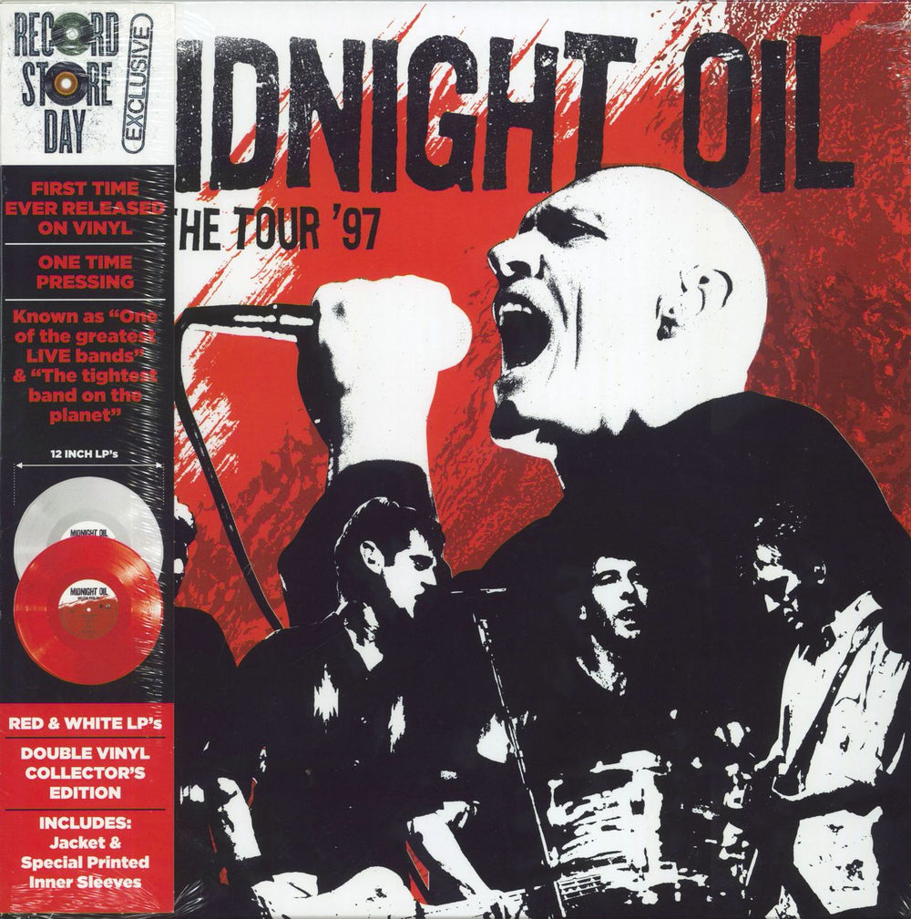 Midnight Oil Breathe Tour '97 - Red & White Vinyl - Sealed UK 2-LP vinyl record set (Double LP Album) CFU01175