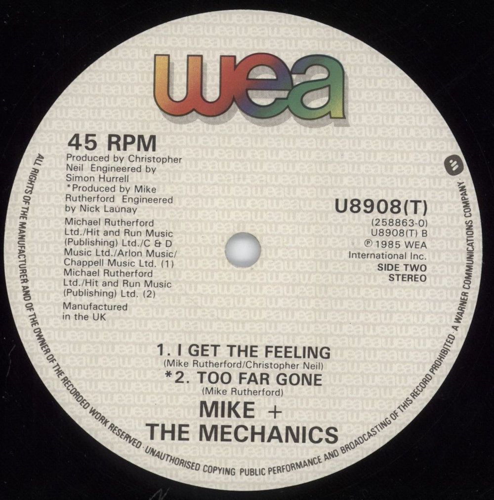 Mike & The Mechanics Silent Running - Cream P/S - Open Shrink UK 12" vinyl single (12 inch record / Maxi-single) MIK12SI814801