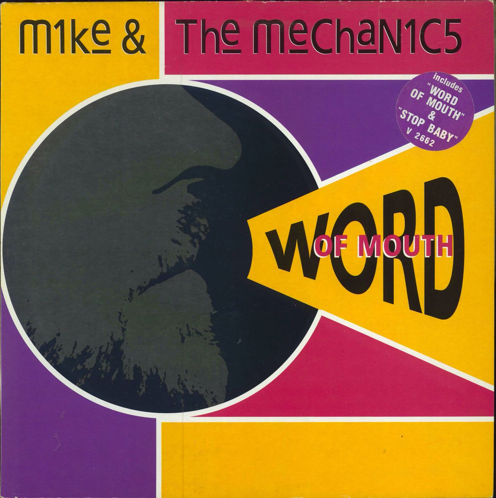 Mike & The Mechanics Word Of Mouth - Song Hype Stickered Sleeve UK vinyl LP album (LP record) V2662