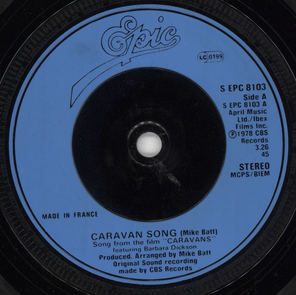 Mike Batt Caravan Song French 7" vinyl single (7 inch record / 45) SEPC8103