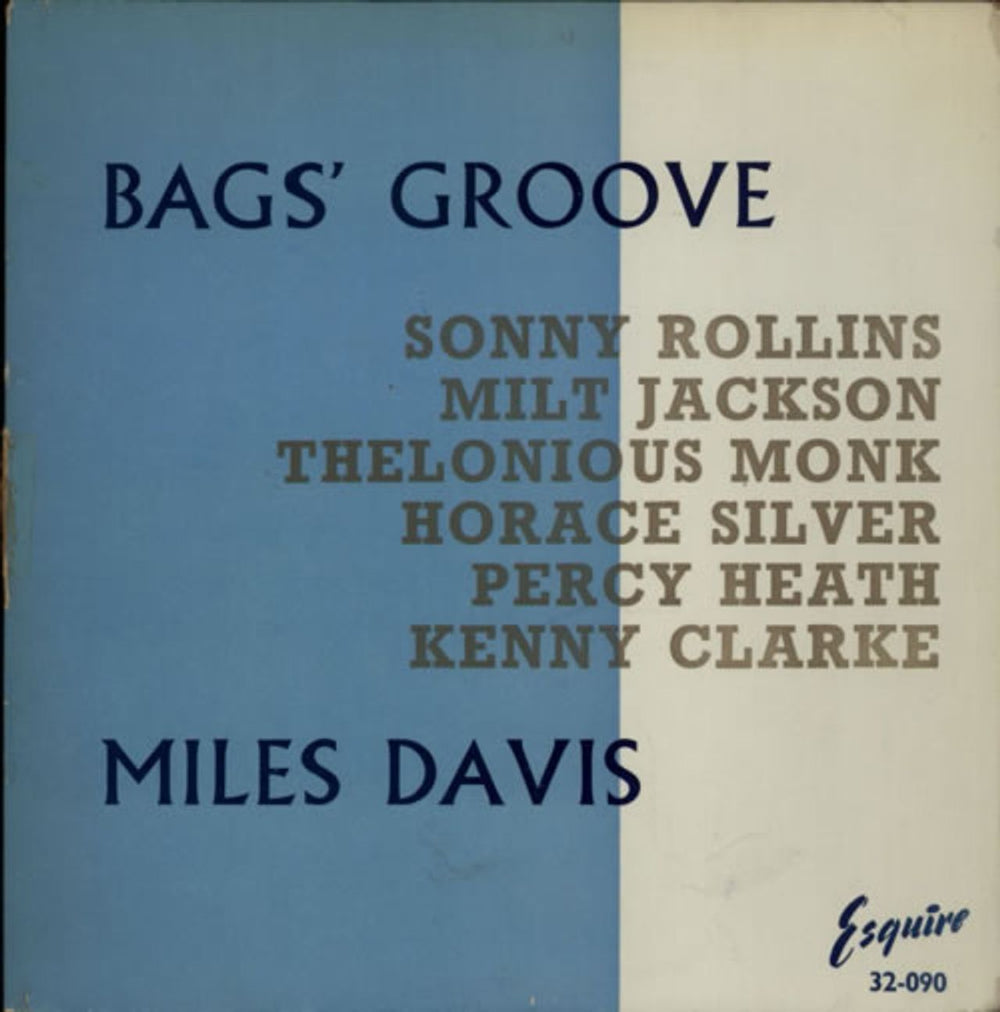 Miles Davis Bags' Groove - VG UK vinyl LP album (LP record) 32-090