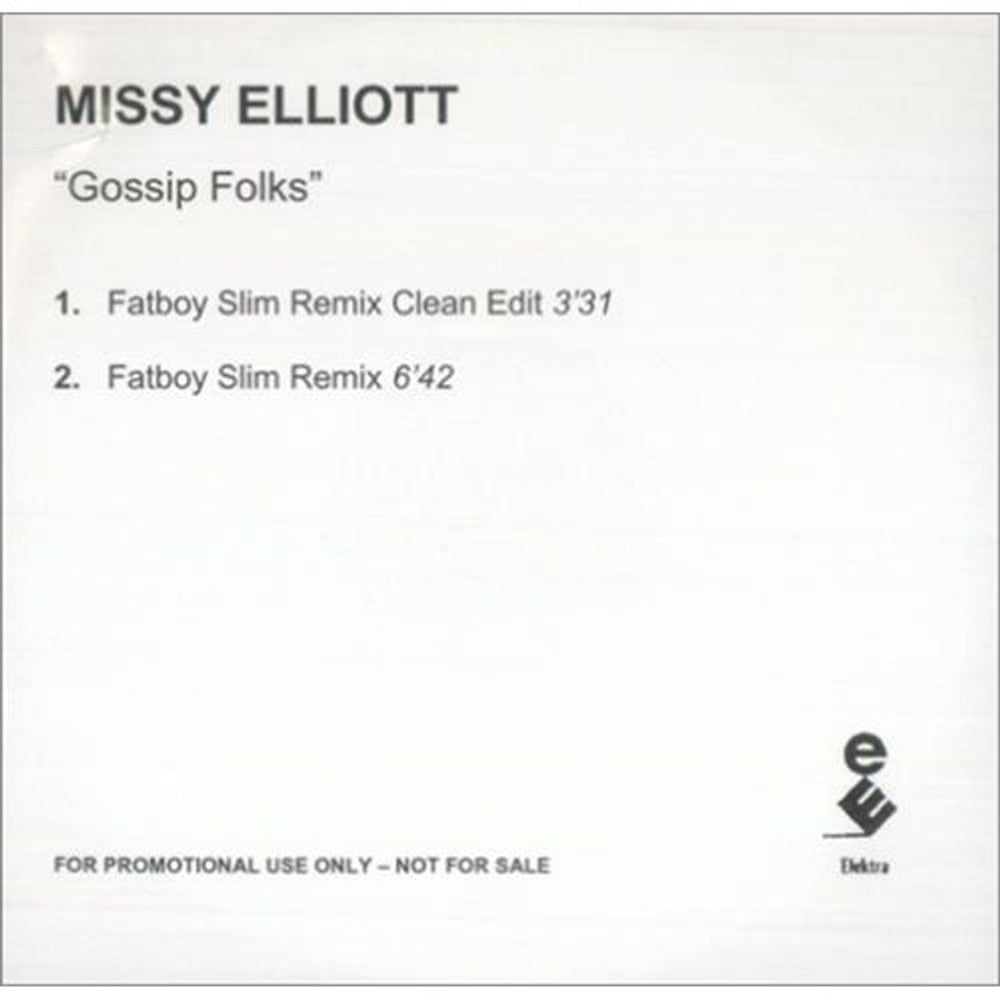 Missy Misdemeanor Elliott Gossip Folks UK Promo CD-R acetate CD-R ACETATE