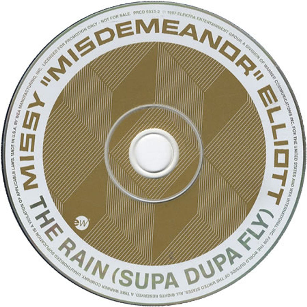 Missy Misdemeanor Elliott The Rain (Supa Dupa Fly) US Promo CD single (CD5 / 5") PRCD9833-2