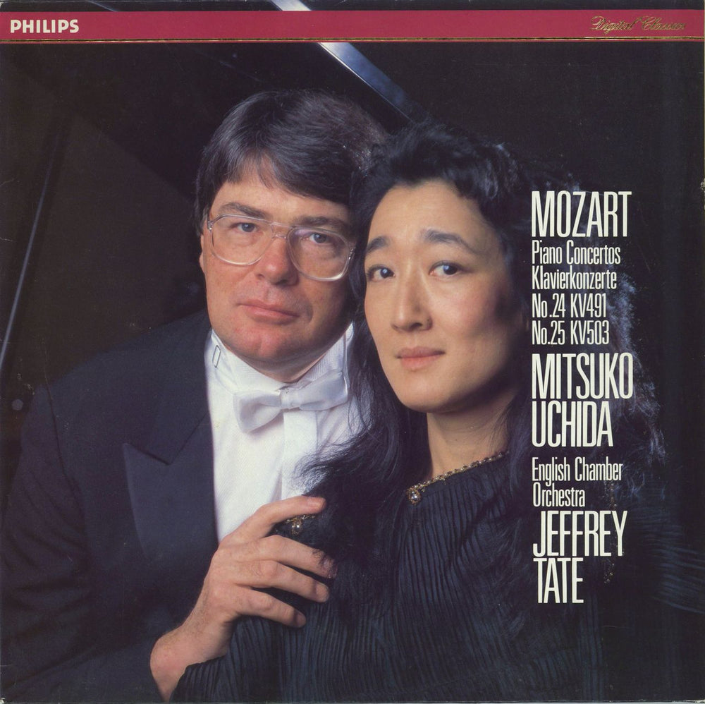 Mitsuko Uchida Mozart: Mozart: Piano Concertos No. 24 KV491 & No. 25 KV503 - EX Dutch vinyl LP album (LP record) 422331-1