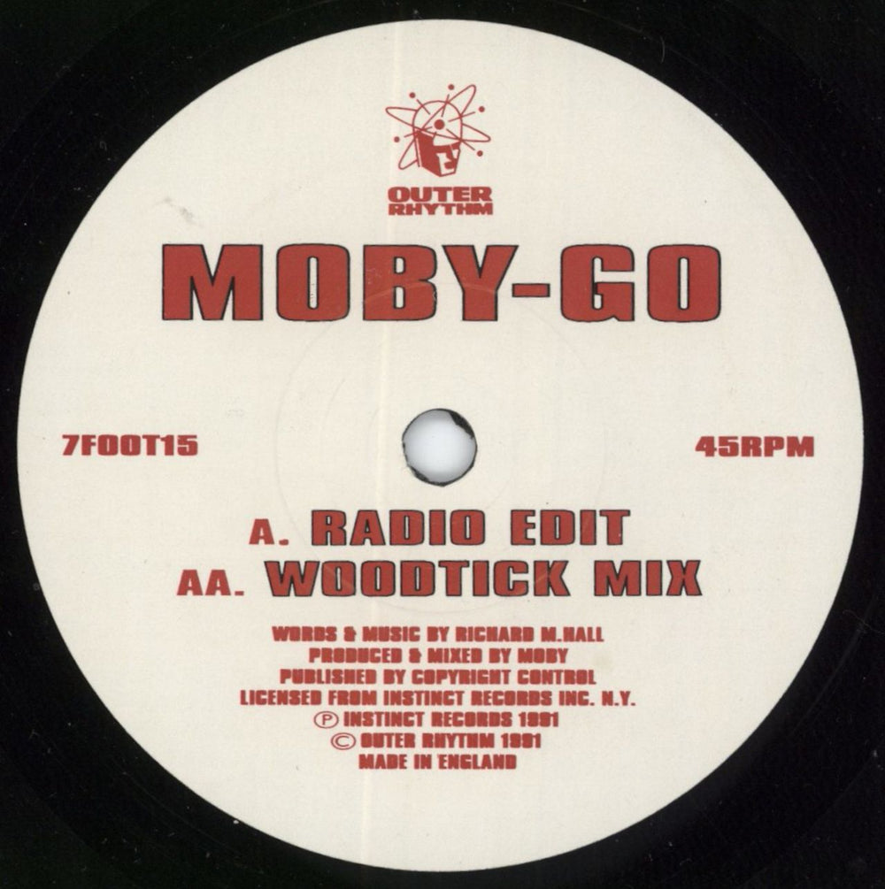 Moby Go UK Promo 7" vinyl single (7 inch record / 45)