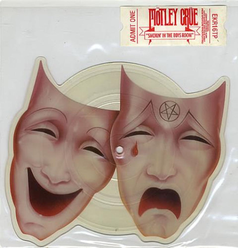 Motley Crue Smokin' In The Boys Room - Stickered Slv UK shaped picture disc (picture disc vinyl record) EKR16TP