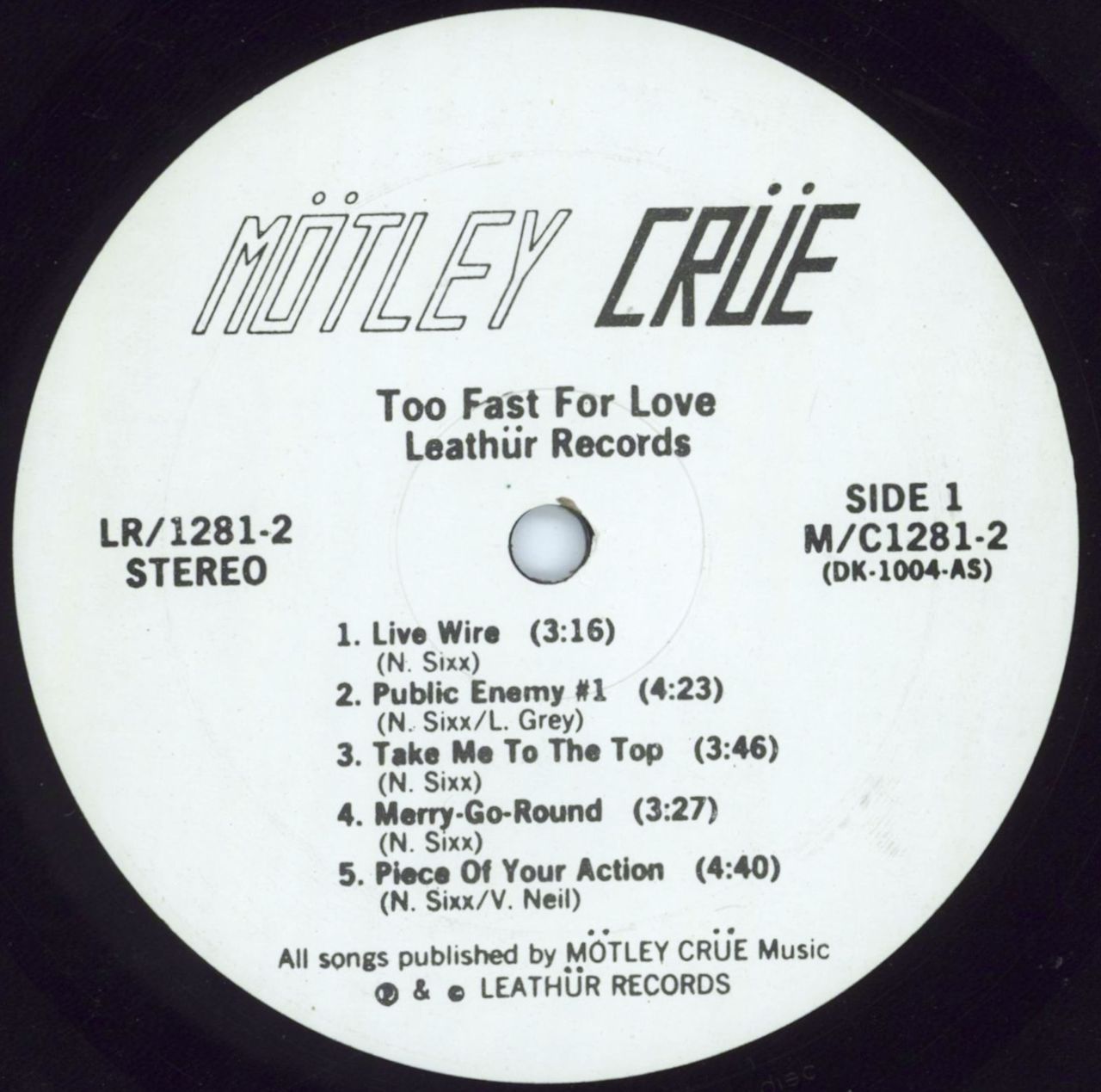 Crue Too Fast 2nd + Insert 2 US Vinyl LP — RareVinyl.com