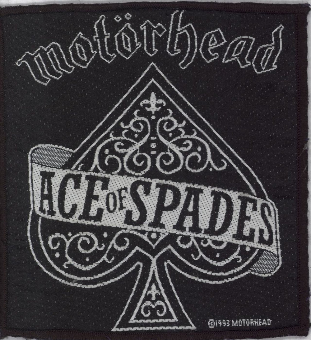 Motorhead Ace Of Spades Patch US memorabilia SEW-ON PATCH