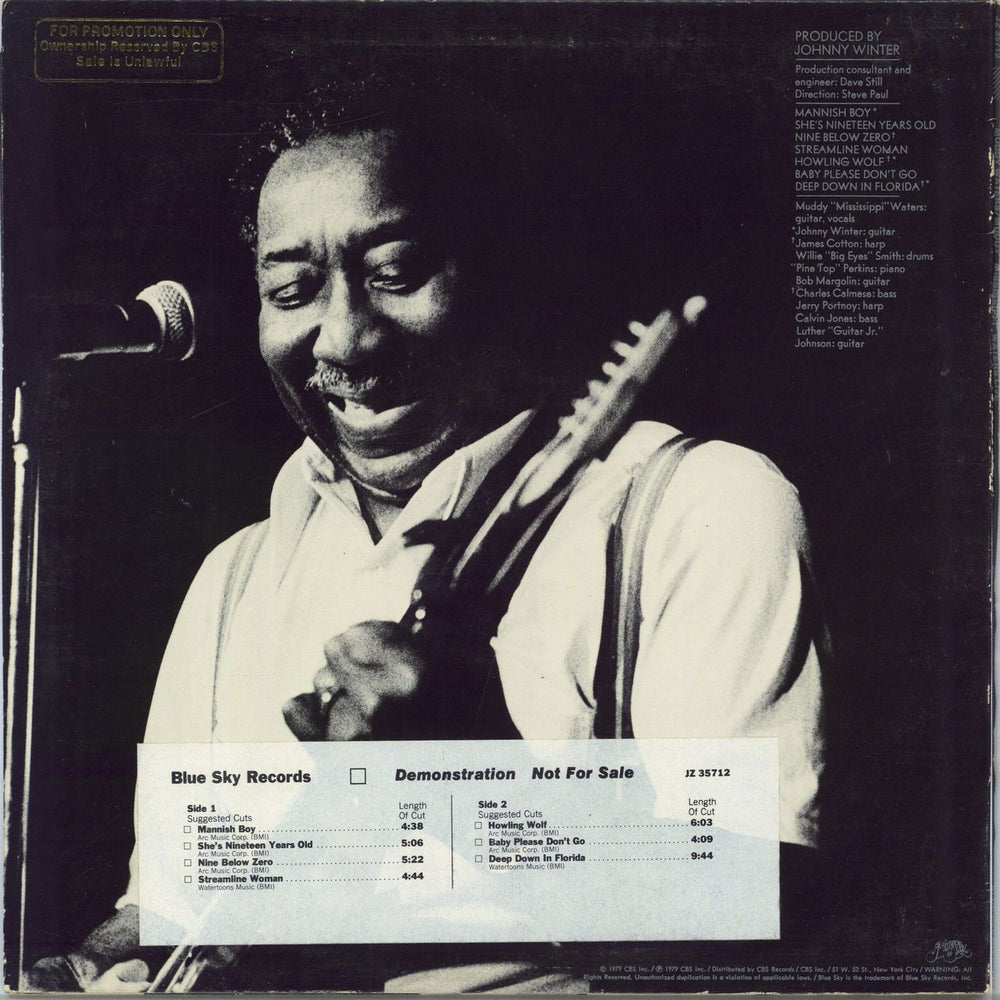 Muddy Waters Muddy 'Mississippi' Waters Live - White label + Promo Stamped US Promo vinyl LP album (LP record)