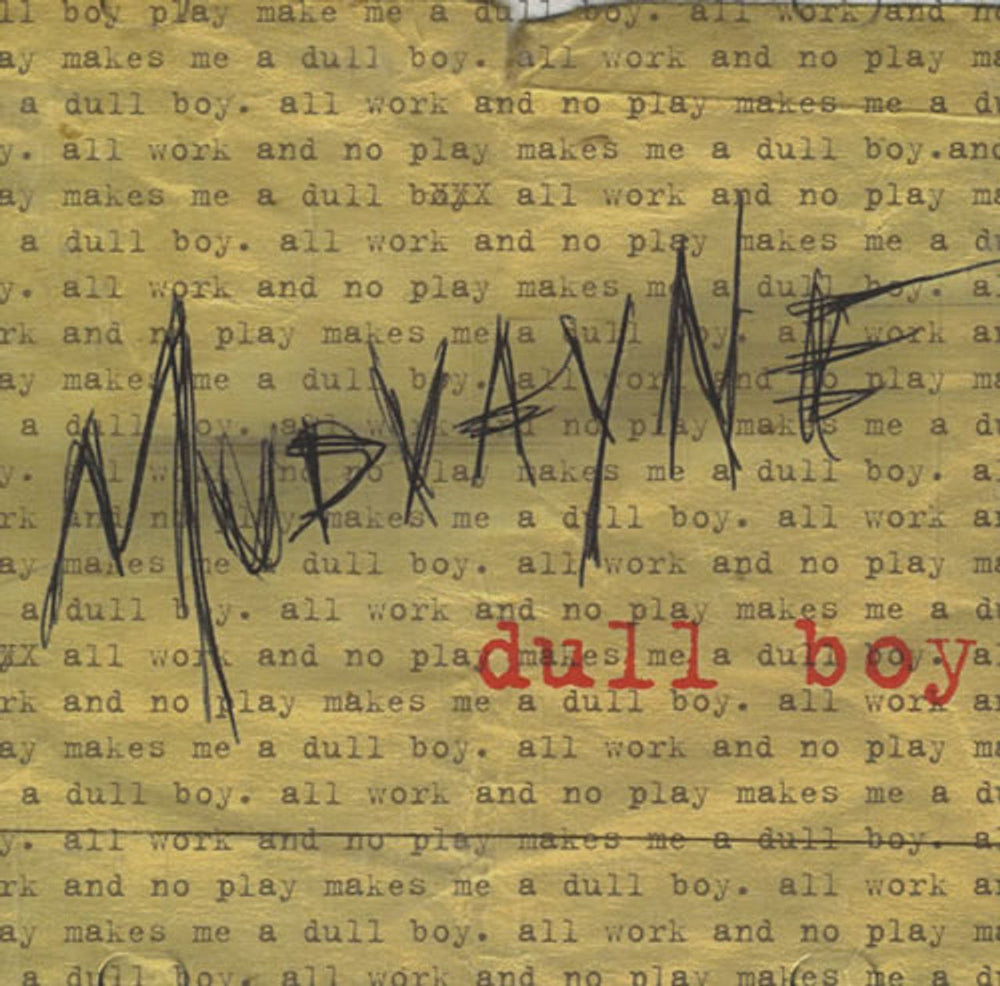 Mudvayne Dull Boy US Promo CD-R acetate CDR-ACETATE