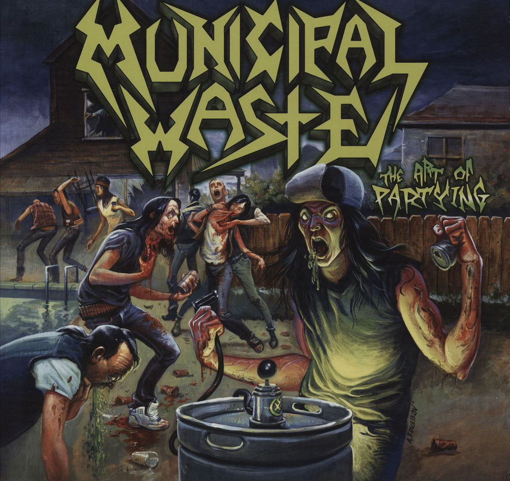 Municipal Waste The Art Of Partying - Blue Vinyl UK vinyl LP album (LP record) MOSH331