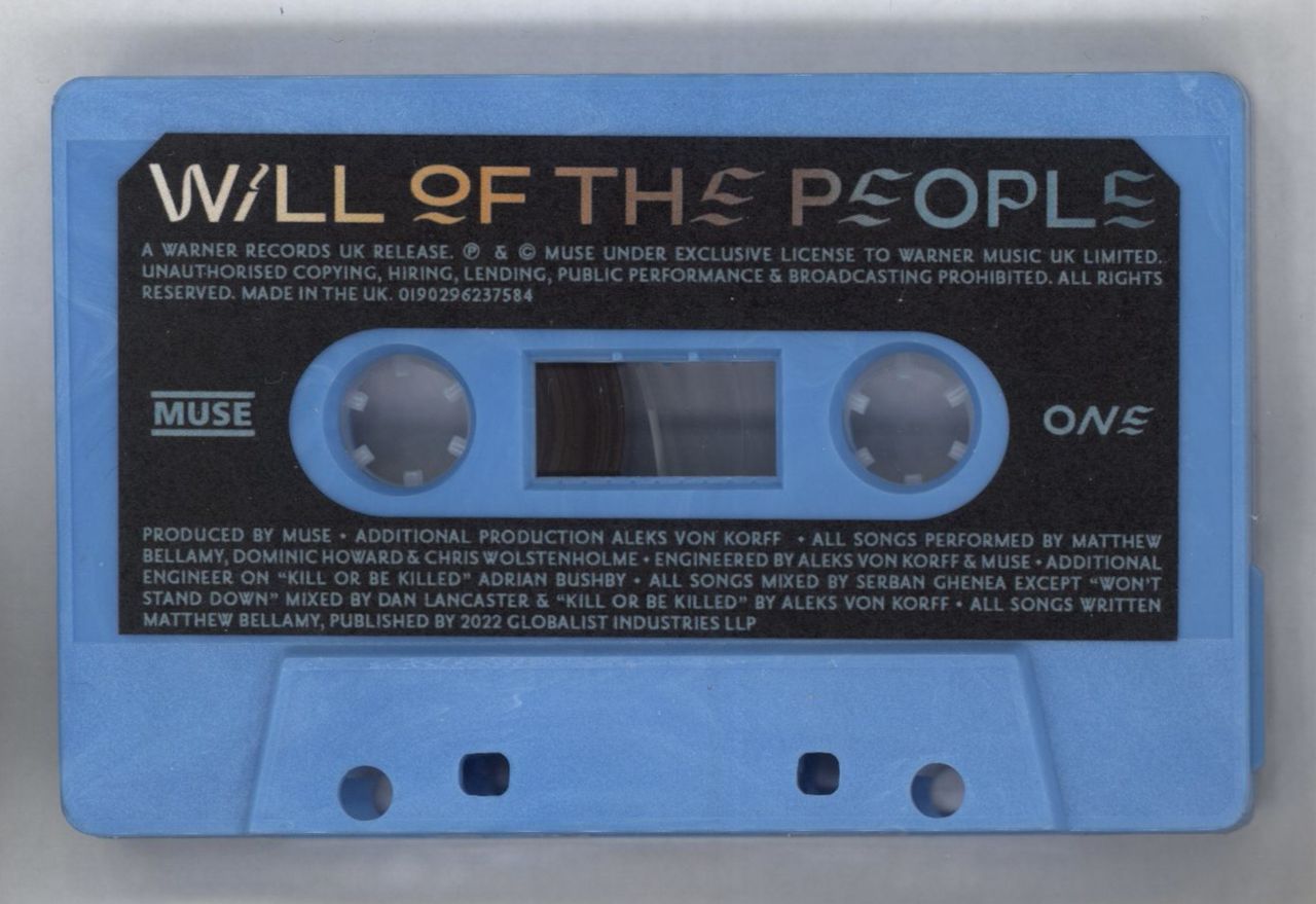 Muse Will Of The People - Blue Cassette + Chris Sleeve UK Cassette
