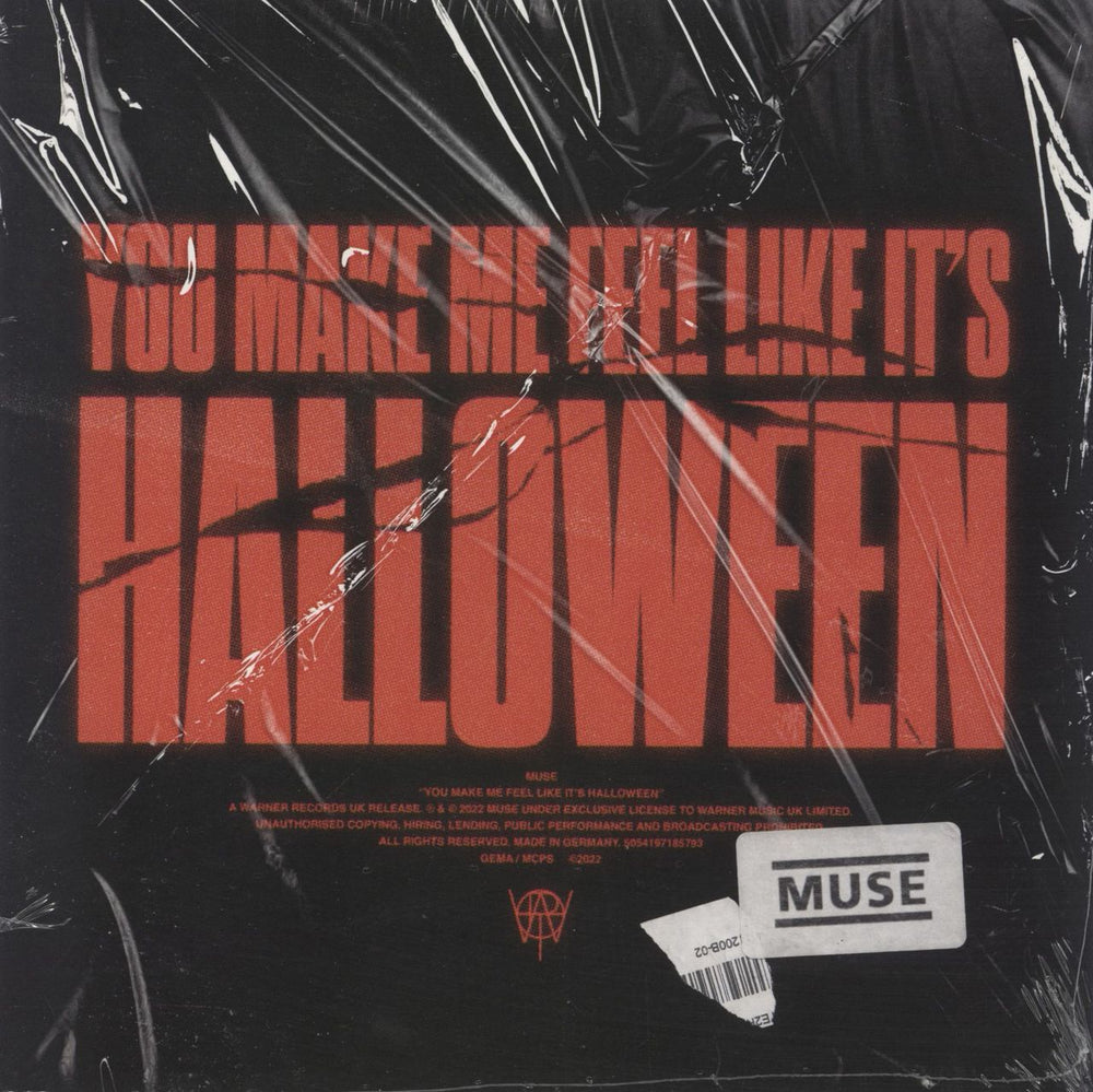 Muse You Make Me Feel Like It's Halloween - Numbered Sleeve - Sealed UK 7" vinyl single (7 inch record / 45) 5054197185793