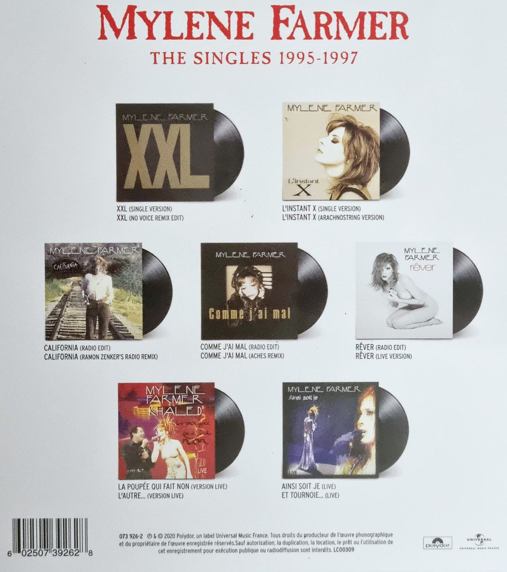 Mylene Farmer The Singles 1995-1997 - Sealed French 7" single box set MYL7XTH786823