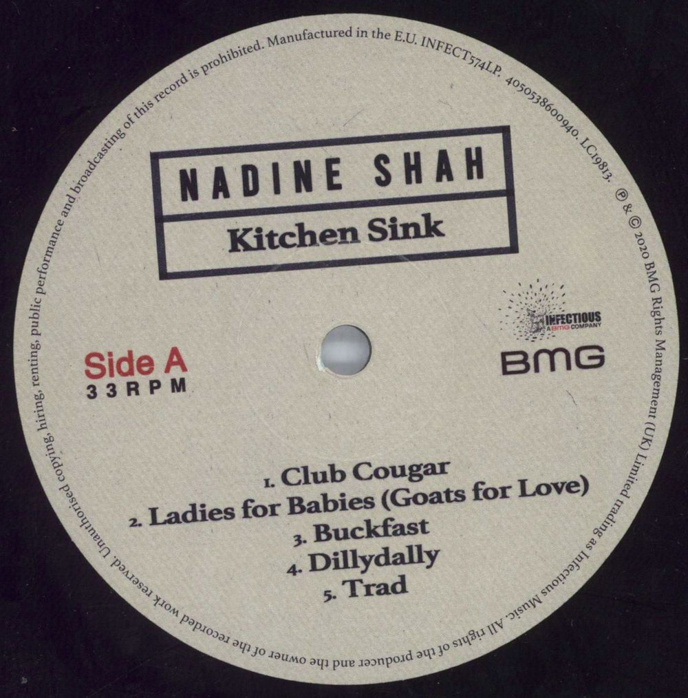 Nadine Shah Kitchen Sink UK vinyl LP album (LP record) 1EJLPKI820865