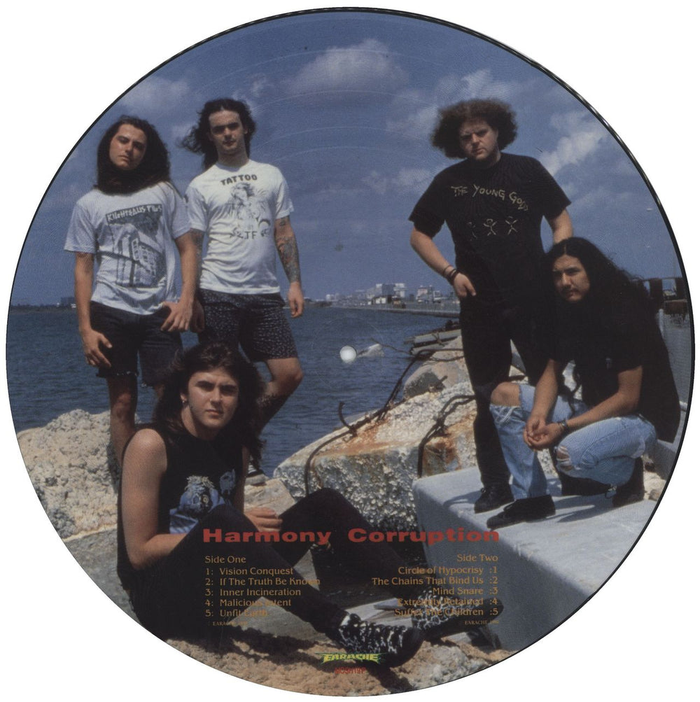 Napalm Death Harmony Corruption UK picture disc LP (vinyl picture disc album)