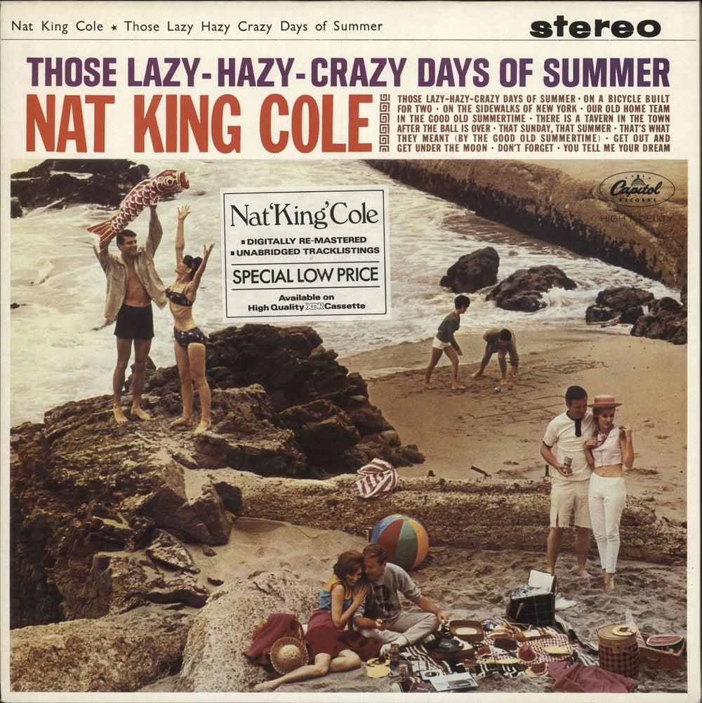 Nat King Cole Those Lazy-Hazy-Crazy Days Of Summer - stickered p/s UK vinyl LP album (LP record) EMS1116