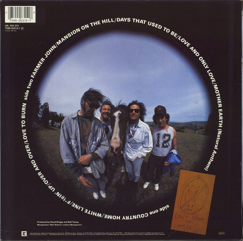 Neil Young Ragged Glory - VG UK vinyl LP album (LP record) 075992631518